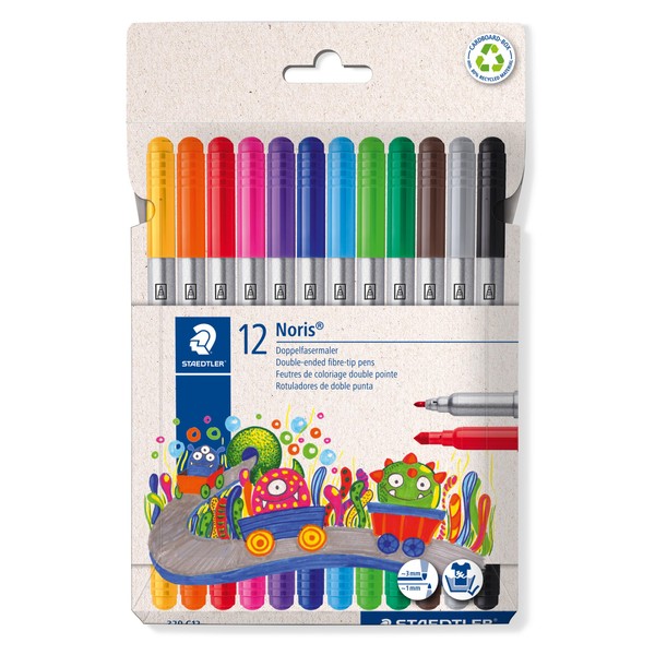 Staedtler Noris 320 320 C12 Double Fibre Tip Pens Impression-proof