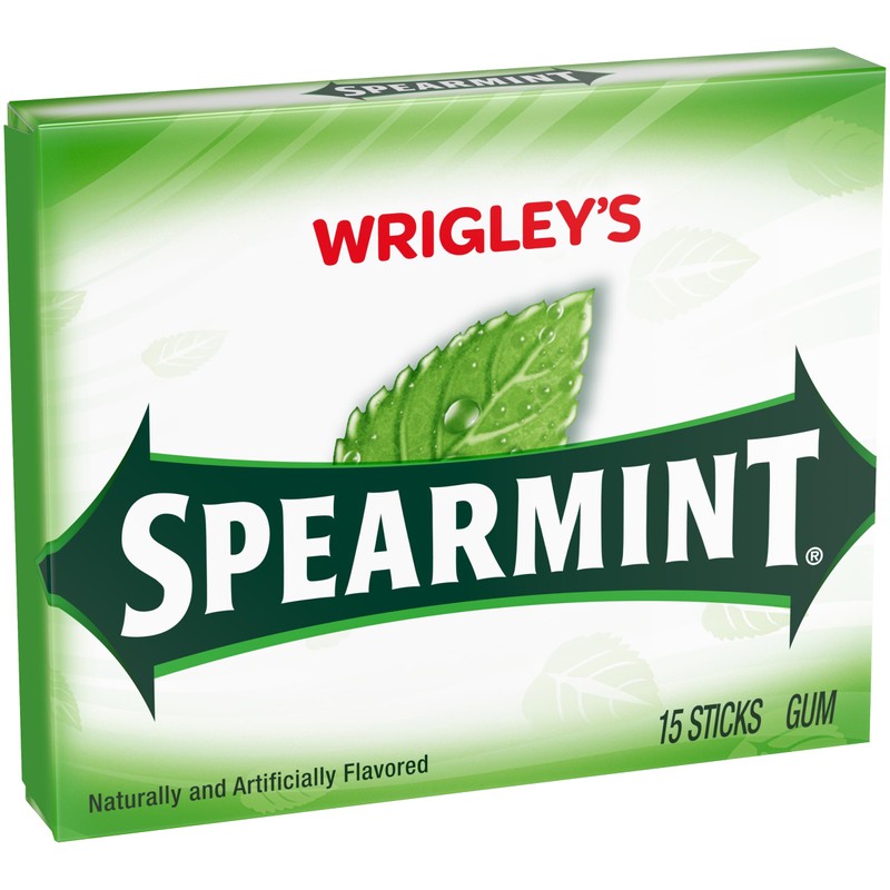 Wrigley Spearmint Chewing Gum, 15 Stick (Pack of 4), 60