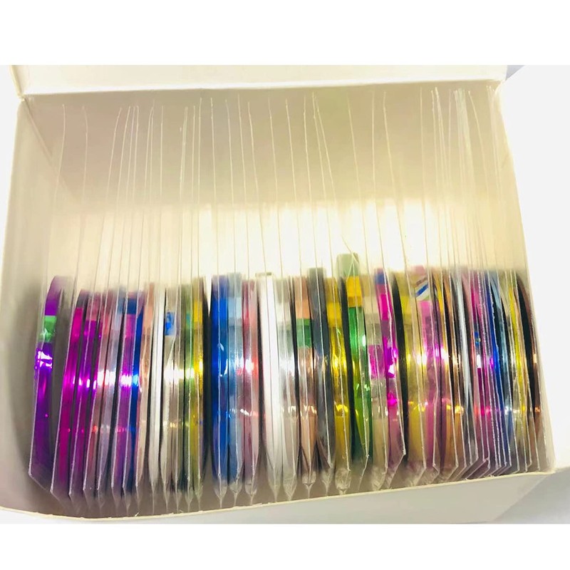 Nail Art Striping Tape Lines Kit 36 pcs 1mm 2mm