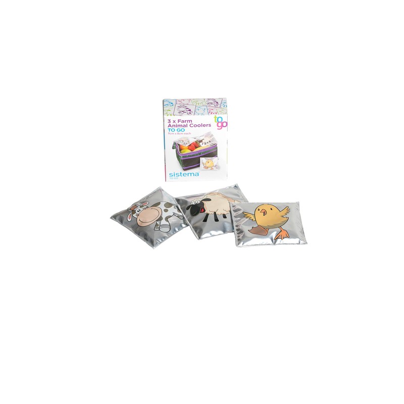 Sistema 1-Piece Animal Lunch Coolers - Silver