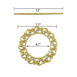 HEVSTIL Classical Style Quality Curtain Tieback Gold Curtain Tie with Rod Plastic Curtain Buckle Drapery Holdbacks Curtain Panel Holdbacks for Window Decoration,Set of 2