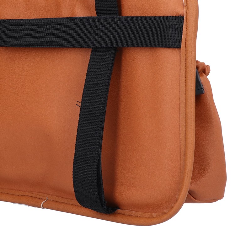 Waterproof Storage Bag Artificial Leather Brown Zipper Organizer for Vespa