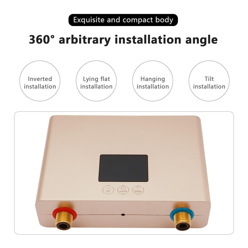 Mini Electric Tankless Water Heater, 3000W 110V Portable Tankless Water