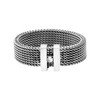 meditoys Stainless Steel Ring for Women Stainless Steel Mesh Ring