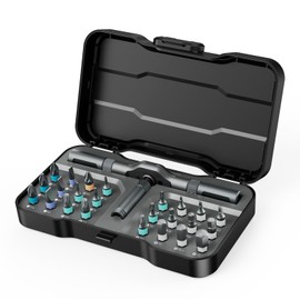 AMIR 24-in-1 Magnetic Ratchet Screwdriver Set with Detachable Handle, Precision Tool Kit for DIY Home Repair, Laptop, Furniture & Electronics, Multi-Bit Screwdriver Set for Professional & Daily Use