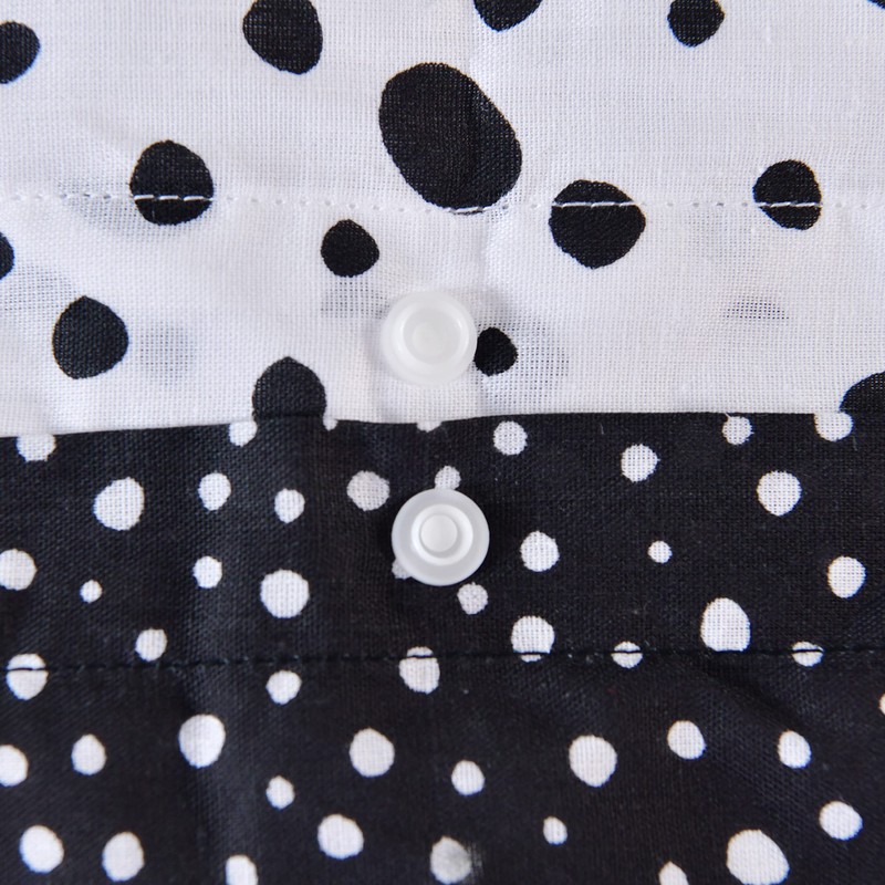 Sleepdown Polka Dots Reversible Black White Mono Duvet Cover Quilt