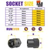 9PCS Bolt Extractor Kit Heavy Duty, 1/2" Drive Impact Lug