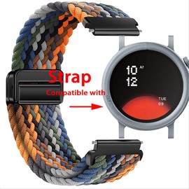 GIOPUEY Strap Compatible with CMF Watch Pro 2, Braided Nylon Strap, Unisex, Elastic Replacement Strap, Colourful
