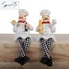Set of 2 Chef Kitchen Décor Shelf Sitters with Long