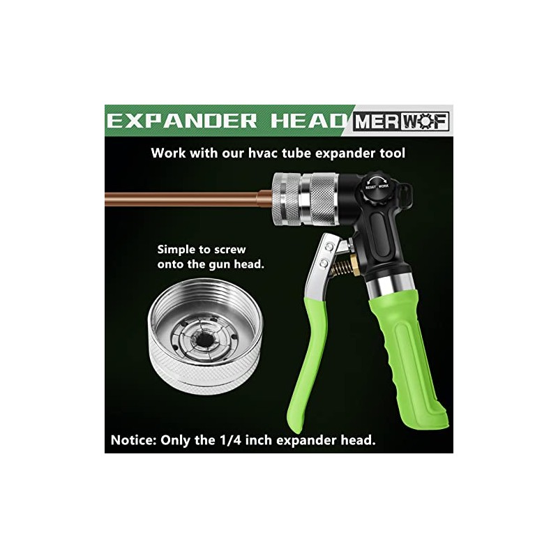 MERWOF 1/4 Inch Expander Head for HVAC Tube Expander Tool