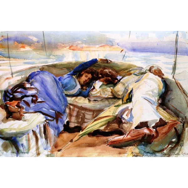 Two People in a Boat by John Singer Sargent -