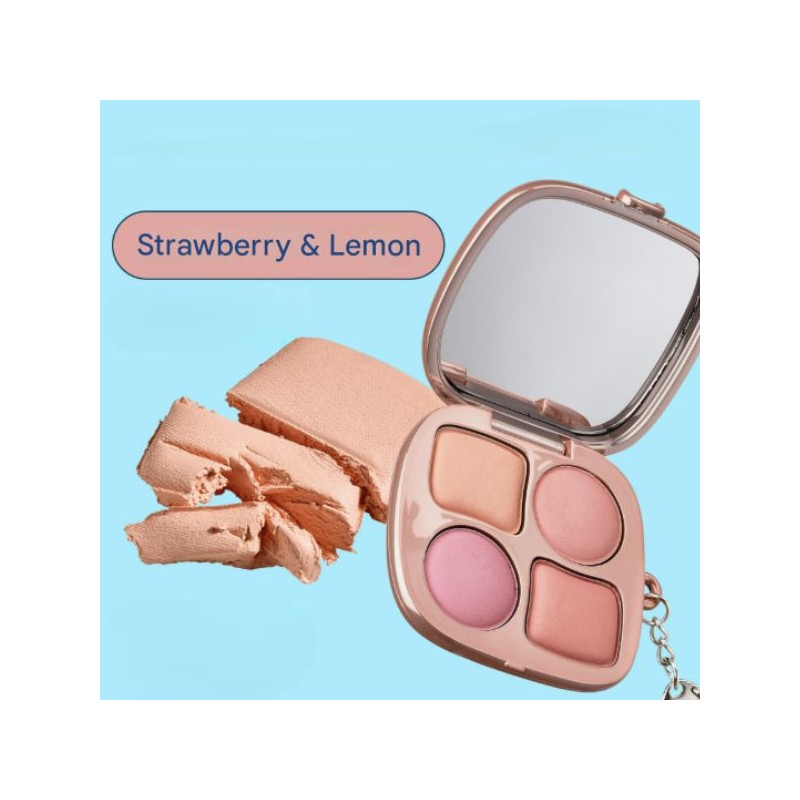 FWEE Pocket Cheek Palette 9.6g, Color:CP02 Strawberry & Lemon