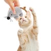 LUOZZY Interactive Cat Toys Plush Mice Playthings Gray Mouse Shape