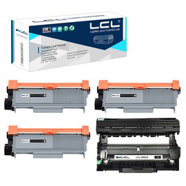 LCL Compatible Toner Cartridge & Drum Unit Replacement for Brother TN660 TN-660 TN630 DR630 for HL-L2300D HL-L2340DW HL-L2360DW DCP-L2520DW MFC-L2700DW MFC-L2740DW Printer (3 Toners and 1 Drum)