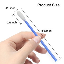 Wellgler's 100PCS Cleaning Swabs,Multi-Purpose Cleanroom Foam Tip Cleaning Swabs（Bllue