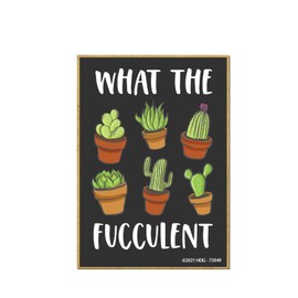 Honey Dew Gifts, What The Fucculent, 2.5 inch by 3.5 inch, Locker Decoration, Refrigerator Magnets, Fridge Magnets, Succulent Gifts for Cactus Lover, Cactus Mom, 75949
