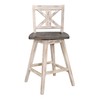 Homelegance Amsonia Counter Height Swivel Barstool (Set of 2), White