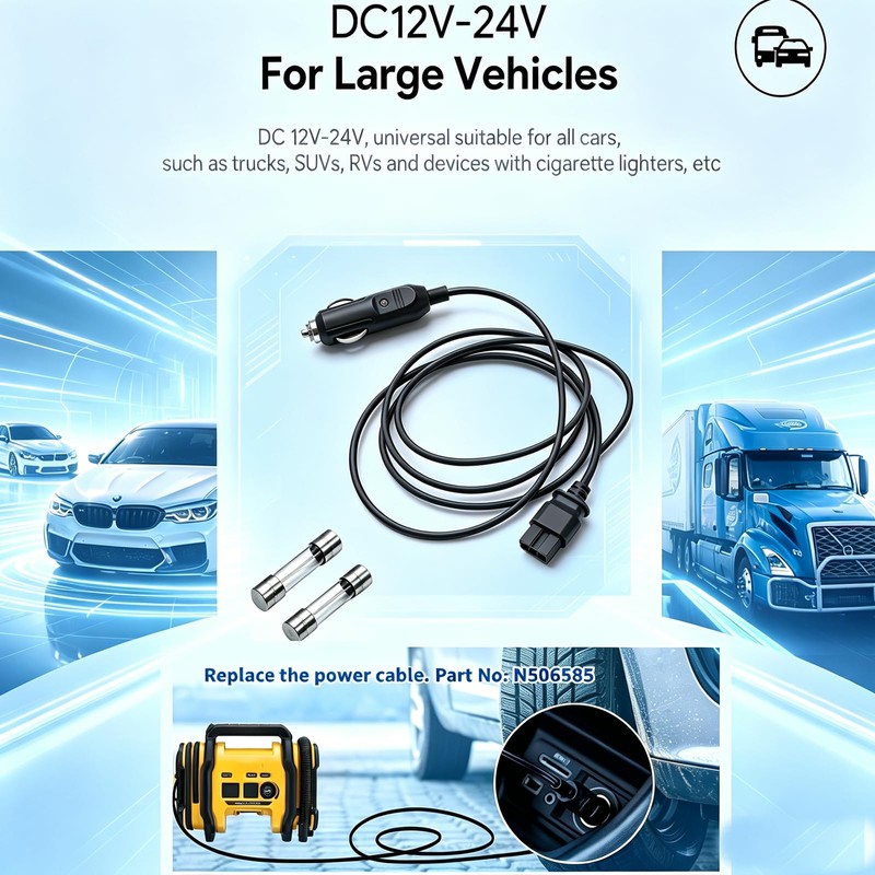 MSZLZTD 13 FT on-board charging for De-Walt tire inflator dcc020ib
