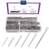 Swpeet 340Pcs 304 Stainless Steel Cotter Pin Clip Key Fastener