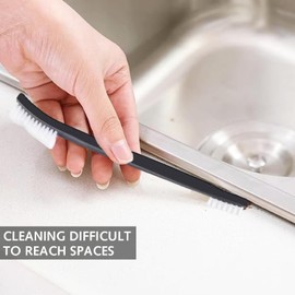 5 PCS Small Cleaning Brushes Set, Double-Ended Nylon Detailing Crevice Brush All Purpose Stiff Bristles Brushes for Kitchen Sink Bathroom Gaps Corner
