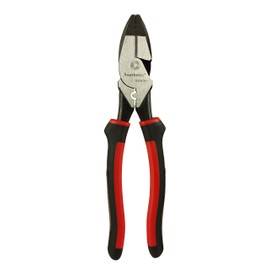 Southwire SCP9TPC High-Leverage Side Cutting Pliers with Fish Tape Puller; Crimper; and Comfort Grip Handles; 9-Inch