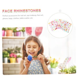 Outanaya 12 Sheets Face Gems Rhinestone Stickers for Eye Makeup Nail Art Craft Durable Body Jewels for Festivals Parties and Creative Designs