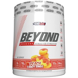 Beyond BCAA  EAA de EHPlabs  10 g de aminoácidos esenciales, ayuda con la resistencia muscular, recuperación y fatiga (anillos de caramelo pastel)    