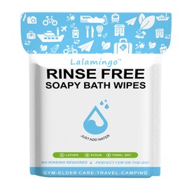 125% Larger No Rinse Bathing Wipes for Adults, Soap Infused, Rinse Free Bath Wipes Dry Body Wipe. Disposable Shower Wipe for Elderly, Camping, Hiking, GYM & Travel Post Surgery Must Haves (25 Pack)