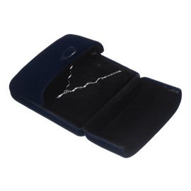 sourcing map Pendant Necklace Box Jewelry Gift Bracelet Dark Blue Jewelry Display Storage Suitable for Engagement, Proposal, Wedding, Birthday, Valentine's Day