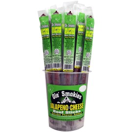 Buffalo Bills Jalapeno & Cheese Ole Smokies - 15 Wrapped Beef Sticks Per Tub