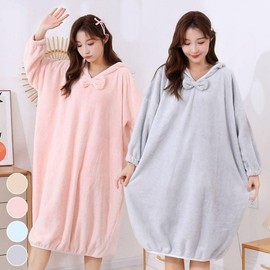 Soft Hooded Bathrobe Supplies Children's Water Play Swimming Pool Golf Girls Massage Towel gray/FREE