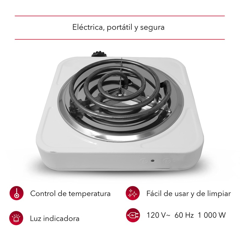 MAYWARE Parrilla Eléctrica Individual HY1000A