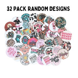 Freshie Cardstock Cutouts Rounds 2” inch for Freshies Random Mix | 32 pk | For Scented Aroma Beads Bake with Mold for Car Freshie Designs, Western, Cow, Leopard, Aztec, Howdy, Bull Skull