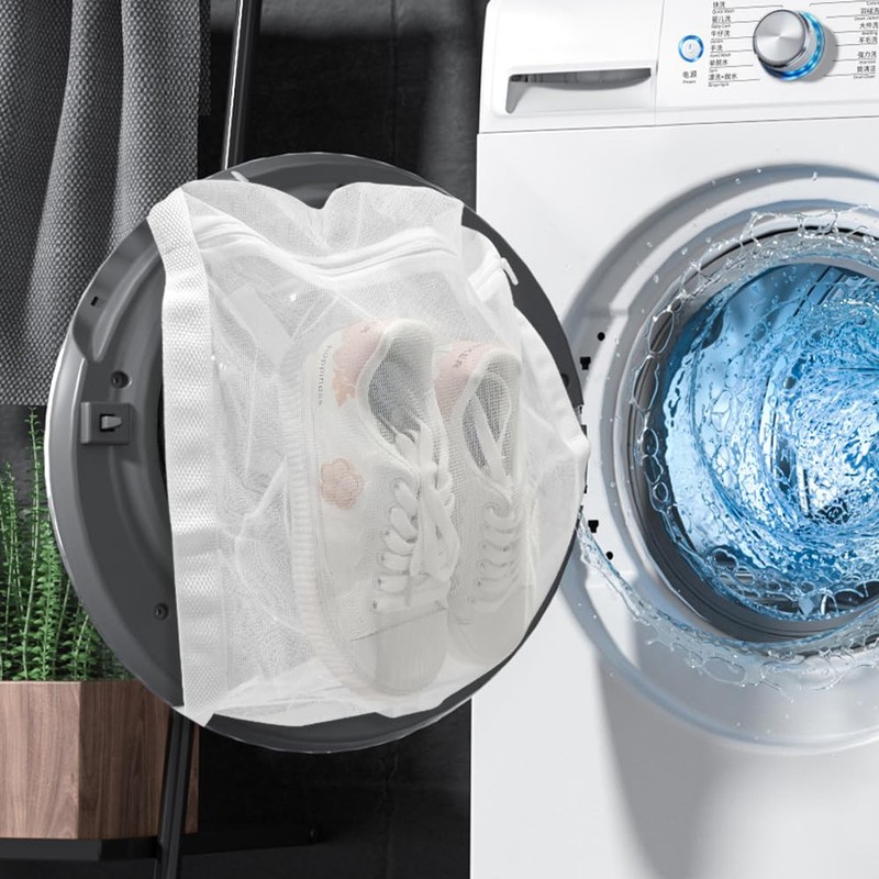 2pcs Shoe Washing Machine Bag, 15 * 16.5inch Mesh Laundry