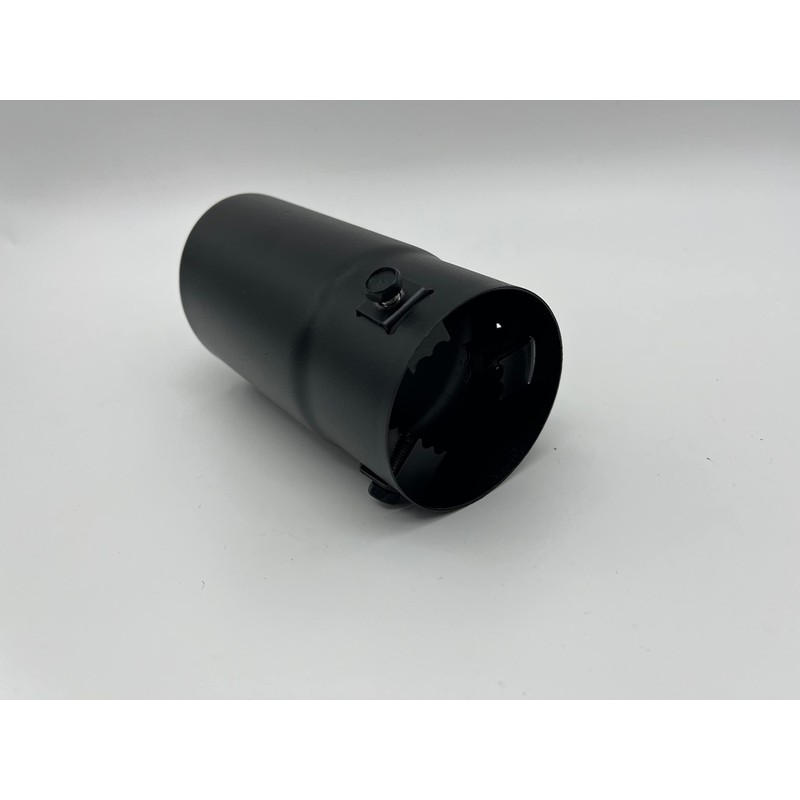 Black Stainless Steel Rolled Tip Exhaust 76mm Exit Fits 40mm
