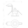 Astro Minima Round Fixed Indoor Downlight (Matt White), GU10 Lamp,