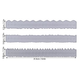 Irregular Edge Ruler, Metal Deckle Edges Craft Ruler Measuring Embossing Cutting Paper Tearing Ruler for Scrapbooking Drawing DIY Tools