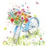 Servietten Blumen 20 Napkins Bicycle with Flower Basket Flowers Spring