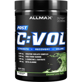 ALLMAX Nutrition C:VOL - Professional-Grade Creatine + Taurine + L-Carnitine Complex, Coconut Lime Mojito, 375 Gram