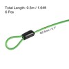 PATIKIL Security Cable 2.5mm x 0.5m/1.64ft, 6 Pack Coated Luggage