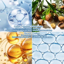 Copper Peptide Serum for Face, Anti Aging Face Serum with Copper Peptides & Shea Butter, Reduces Wrinkles & Fine Lines, Promotes Radiant Skin, Hydrating & Repairing Formula for All Skin Types, 30ml