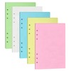A5 Colorful Blank Notebook Insert Paper, 6-Hole Punched, 120GSM Loose-Leaf