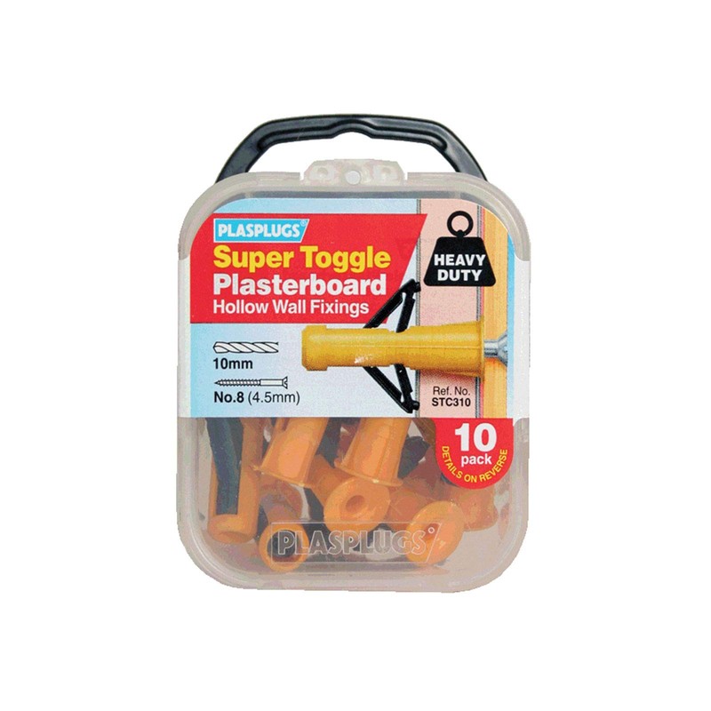 Plasplug STC310 Super Toggle Heavy-Duty Anchors (Pack of 10)
