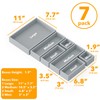 SpaceAid 7-Piece Bamboo Drawer Organizer Storage Boxes Set, Wood Tray