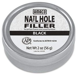 Amaco Nail Hole and Corner Filler for Wood, 2 Oz Tin, Black