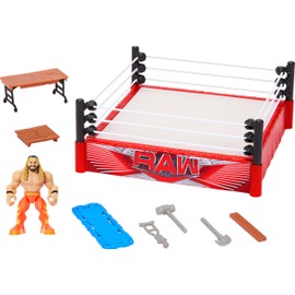 Mattel WWE Knuckle Crunchers Action Figure & Rebound Ring Playset, Includes 2.5-inch Seth Rollins Figure with Crunching Joints, Accessories & Flex Mat Technology