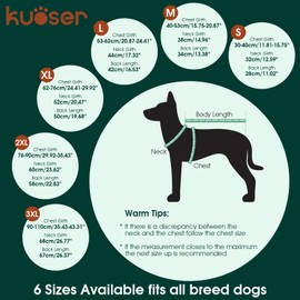 Kuoser Dog Raincoat, Waterproof Dog Jacket with Hood, Reflective Pet Rain Coat for Small Medium Large Dogs, Adjustable Lightweight Puppy Rain Gear for Outdoor Protection & Night Walks