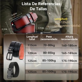 2pcs Cinturón De Piel Cuero Ajustable Caja De Regalo, Cinturon De Piel Hombre Cinturon Hombre Cinturon Caballero Cinto