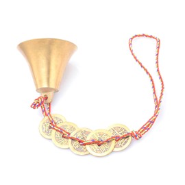Yutoner - Campana china Feng Shui para riqueza y seguridad, monedas colgantes para paz y éxito, elemento Feng Shui, buena suerte para puerta de coche (cobre)