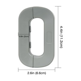 TOCCOOL 2Pcs Fridge Locks, Refrigerator Door Clamp, RV Refrigerator Door Latch for Cabinet, Drawers, Freezer, Oven (Grey)